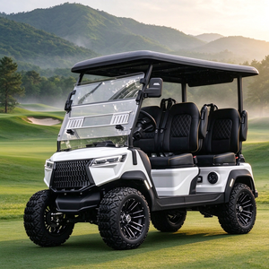 Carrito de Golf Eléctrico de 4 Pasajeros con Diseño Nuevo, Parabrisas y Sistema de Audio, Vehículo Todoterreno para Recorridos Turísticos Comunitarios - Product Image 1