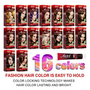 AOYI tinture per <span class=keywords><strong>capelli</strong></span> Color <span class=keywords><strong>colore</strong></span> per <span class=keywords><strong>capelli</strong></span> Color crema 60ml * 2 + guanti pettine Set di colori per <span class=keywords><strong>capelli</strong></span> - Product Image 2
