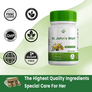 HACCP OEM ODM St John's Wort Supplement capsules ส่งเสริมความสมดุลทางอารมณ์และการตอบสนองต่อความเครียด - Product Image 3