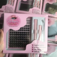 Extensions de cils individuels en grappes Manga Lash, effet pointes et vaporeux, pour cils d'anime, réutilisables, en plastique, effet féerique et volumineux