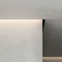 Profilé LED extrêmement étroit pour éclairage linéaire, encastré en aluminium, avec fente pour dissipation thermique