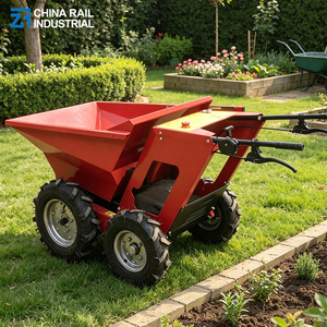 Mini-dumper électrique <span class=keywords><strong>à</strong></span> 4 roues, <span class=keywords><strong>à</strong></span> batterie, avec fonction de basculement manuel, chariot <span class=keywords><strong>à</strong></span> benne basculante électrique pour la construction, la ferme et le jardin - Product Image 4