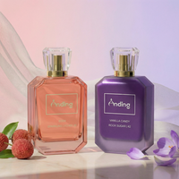Flacon de parfum vide en verre de luxe 100 ml, élégant, avec col cranté, impression personnalisée, par Anding Bulk Manufacturer