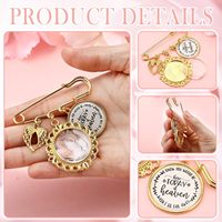 Tondiamo – Lot de 2 broches pendentifs ailes d'ange pour mariage, en fer – Breloque commémorative DIY pour la mariée et le marié (Or)