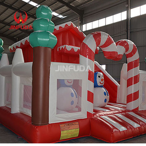 Château gonflable commercial de Noël en forme de canne à sucre avec toboggan, thème hiver pour enfants, idéal pour la <span class=keywords><strong>location</strong></span> de vacances - Product Image 6