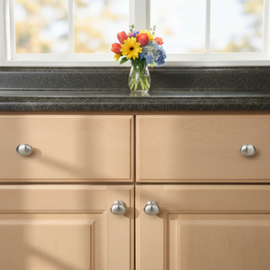 OEM Factory Oval Brushed Nickel Zinc Alloy Modern <strong>Knob</strong> Easy Installation Cabinet <strong>Drawer</strong> Wardrobe Dresser Warehouse Home Bar - Product Image 2