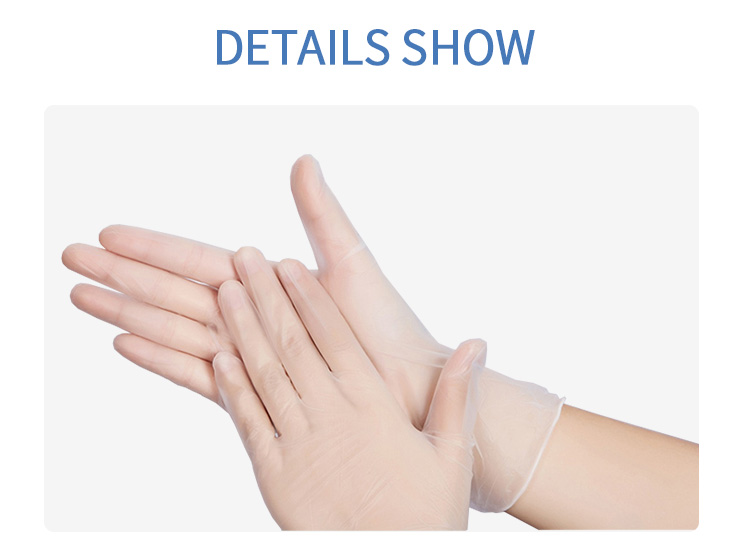 Clear Transparent Disposable PVC Vinyl Glove For Food Household Cleaning