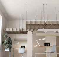 Panneaux acoustiques suspendus en feutre PET, à fentes, emboîtables, 60x60cm, insonorisants, fabrication OEM