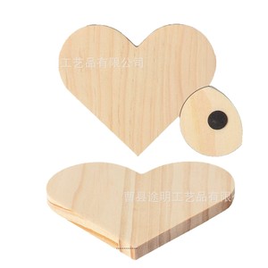 Posavasos de madera en forma de corazón, tapetes aislantes del calor de madera maciza para mesa, manualidades DIY, 10 Uds. Con almohadillas adhesivas - Product Image 5