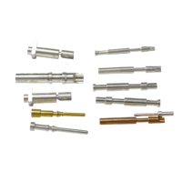 Connecteurs en laiton plaqué or sur mesure, broches de terminaison, usinage CNC de précision, contacts métalliques plaqués argent pour PCB, service OEM