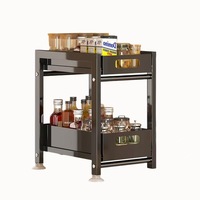 Étagère de rangement coulissante pour évier, étagère sous évier pour cuisine et salle de bain, étagères de rangement pour comptoir domestique