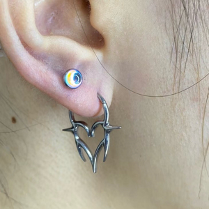 Orecchini da <span class=keywords><strong>naso</strong></span> in titanio argentato all'ingrosso, gioielli piercing Daith, orecchini di Halloween, gioielli piercing per il corpo da uomo, orecchini di design - Product Image 6