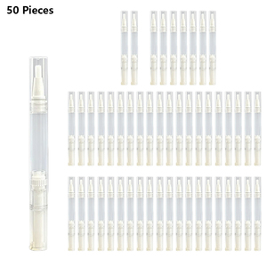 พร้อมส่ง ปากกาลิปกลอสแบบหมุน 3 มล. เป็นมิตรกับสิ่งแวดล้อม บรรจุภัณฑ์สำหรับน้ำมันทาเล็บ PP พร้อมหัวแปรง - Product Image 1