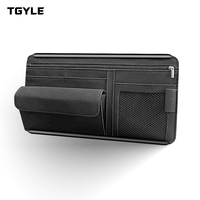 Sac de rangement pour voiture en cuir de haute qualité, organisateur de coffre, porte-lunettes et porte-cartes avec 1 à 3 compartiments, modèle Joyart CSO1