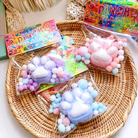 Jouet à Pincer et Presser Doux Fait Main en TPR Patte de Chat Moelleuse Squishy Taba
