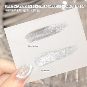 Gel Pailleté Réfléchissant Argenté, <span class=keywords><strong>Vernis</strong></span> à Ongles Semi-Permanent à Séchage Rapide UV, Peinture Aérographe, Décoration d'Ongles Semi-Permanente, Gel Effet Œil de Chat - Product Image 5