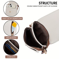 Sac à bandoulière mini pour téléphone portable en cuir PU imperméable personnalisé pour femmes avec bandoulière en cuir