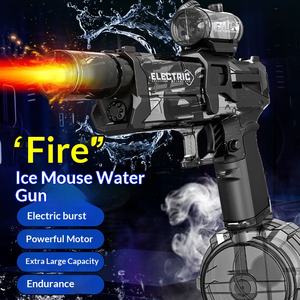 Pistola de Agua Eléctrica Recargable de Alta Presión y Gran Capacidad, Juguete Infantil Transfronterizo, Uzi de Fuego y Hielo, Fabricada en Plástico - Product Image 2