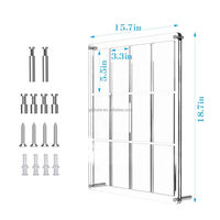 Vitrine de présentation sur mesure en acrylique anti-UV pour cartes gradées 2x2, capacité 4 dalles CGC TAG, pour mur ou table, cadre de présentation pour cartes sportives