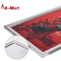 A1 A2 A3 A4 — cadre instantané mince, boîte à lumière LED, pour publicité, cadre de film, affiche lumineuse