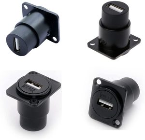 Conector acoplador de paso a través <span class=keywords><strong>USB</strong></span>, módulo tipo <span class=keywords><strong>D</strong></span> negro, con tapa de polvo - Product Image 5