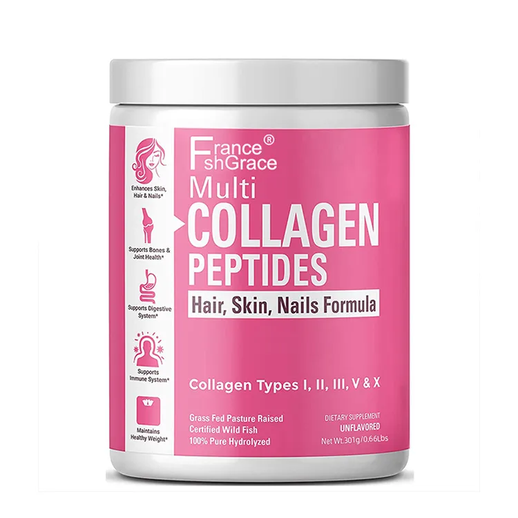 Hỗ trợ hệ thống miễn dịch thủy phân collagen peptide đa nguồn thực phẩm Collagen Peptide cho da tóc móng tay khớp