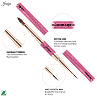 Ensemble de brosses à ongles en nylon à double extrémité avec manche métallique, qualité supérieure, effet pailleté, pour la manucure au gel