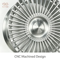 Jantes en alliage sur mesure 20 pouces 5x112 5x120 argentées multi-rayons brossées pour Tesla Model S