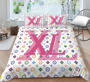 Hot bán thời trang in-g Duvet cover Set 3 mảnh sang trọng sợi nhỏ <span class=keywords><strong>Quilt</strong></span> Cover Set <span class=keywords><strong>Comforter</strong></span> Cover gối bedding Set - Product Image 2