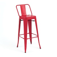 Tabourets de bar hauts en métal légers au design moderne personnalisé pour cuisine, salle à manger, salon, bar à domicile, centre commercial, hôtel, atelier