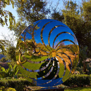 Artisanat abstrait vente sculptures en acier inoxydable scultura-astratta cercle rond sculpture en métal art en acier inoxydable pour l'extérieur - Product Image 5