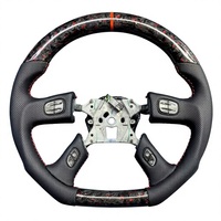 Volant en cuir perforé de qualité supérieure en fibre de carbone en forme de D pour Humme/r H2 SUT SUV 2003-2009, modification intérieure