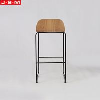 Coussin de cuisine en métal plaqué bois brun siège chaise haute tabourets de bar modernes