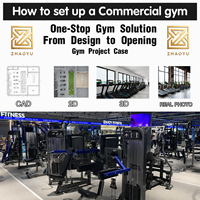 ZY - Conjunto Completo de Equipos de Gimnasio Comerciales, Máquinas de Entrenamiento de Fuerza con Pesas, Solución Integral para Centros de Fitness