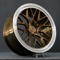 Jantes forgées sur mesure 2 pièces, centre bronze, bord poli, concave profond, pour BMW, Mercedes, Audi, Porsche, AMG