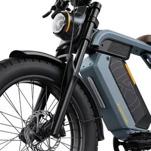 Vélo électrique HEZZO K5, moteur 1000W, autonomie 80-100KM, étanche, contrôle par application, 20 pouces, aluminium, 25km/h, batterie lithium, moteur avant K5 - Product Image 5