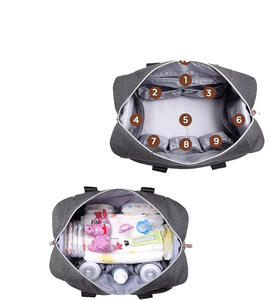 Bolso organizador grande de moda para guardería, bolsa de almacenamiento de momia de bajo precio con cambiador para pañales de bebé para mamá - Product Image 6