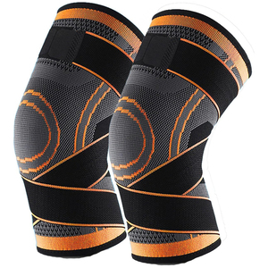 Genouillères de compression personnalisables avec logo et sangle de maintien antidérapante pour l'entraînement sportif, le football et le cyclisme – Manchon de compression pour mollets - Product Image 5