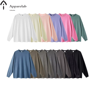 <span class=keywords><strong>เสื้อ</strong></span><span class=keywords><strong>ยืด</strong></span>ผู้ชายทรงหลวมผ้าฝ้ายแท้แฟชั่นวินเทจซักแขนยาวแบบออกแบบได้ตามสมัยนิยม - Product Image 1