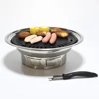קוריאני חיצוני מסחרי ברביקיו תנור מטבח מסיבת פחם מנגל גריל עם כלי סט