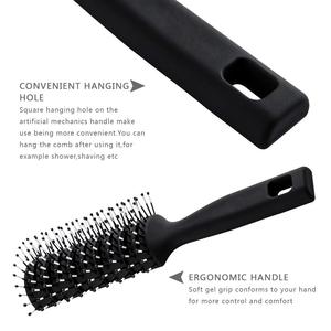 <span class=keywords><strong>Brosse</strong></span> démêlante ventilée en or électroplaqué avec poils en nylon, <span class=keywords><strong>brosse</strong></span> de massage pour le séchage à l'air chaud, pour hommes et femmes - Product Image 4