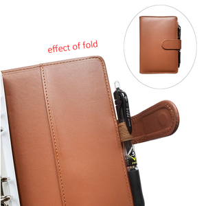 Agenda Personale Di Grande Successo Formato A5/A6 con Copertina in Pelle PU Stile Macaron nei Colori Bianco/Nero/Marrone/Verde Rilegata a 6 Anelli - Product Image 3