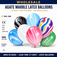 Lot de ballons en latex agate en gros CE/EN71/BSCI/CPC - Incluant 10 ballons de 12 pouces pour mariages, anniversaires et fêtes