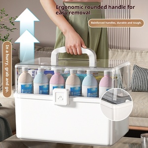 קישוט הבית קיבולת גדולה pp פלסטיק בר קיימא מבריק המשפחה רפואה תיבת שכבת גלולת אחסון לשימוש משפחתי yn01 - Product Image 2