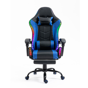 Échantillon Gratuit - <span class=keywords><strong>Fauteuil</strong></span> de Bureau Ergonomique <span class=keywords><strong>avec</strong></span> Éclairage LED, Chaise Gaming PC RGB <span class=keywords><strong>avec</strong></span> Haut-parleurs et <span class=keywords><strong>Repose</strong></span>-pieds - Product Image 3