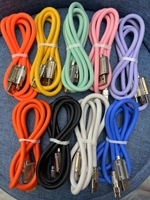 1m Zinklegering USB-C Kabel Supersnel 6A 120W Oplaadkabel Slimme Gegevens Kabel voor Android Telefoons Printers USB2.0 Type Populaire Stijl