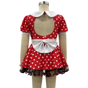 Vestido de Baile Jazz <span class=keywords><strong>con</strong></span> Estampado de Lunares MiDee para Niñas, <span class=keywords><strong>con</strong></span> Mangas Abullonadas, Falda Tutú y Lazo para el Cabello, para Actuaciones en Escenario - Product Image 6