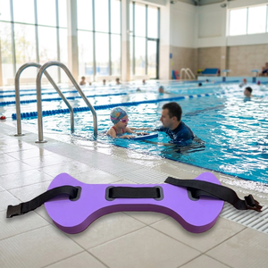 Ceinture flottante de natation en EVA violette avec sangles réglables pour enfants de 5 à 7 ans, utilisable toute l'année - Product Image 1