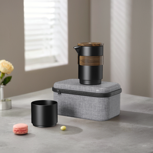 Juego de té de porcelana de cerámica DHPO con tetera, Infusor de malla con tapa de taza de té, caja de regalo portátil ecológica - Product Image 1