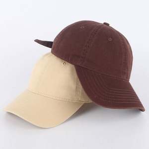 High Quality Plain Blank 6 Panel Baseball Cap Unstructured <b>Dad</b> Hat Custom Embroidery Logo Vintage Image Sporty Street 100% - Product Image 3